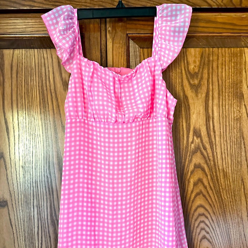 Art Class Pink gingham dress